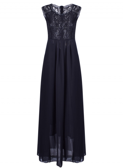 Chic Lace Paneled V Neck Slim Fit Dress lonhooker.com