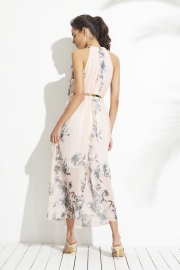 Charming Floral Printed Sleeveless Maxi Dress