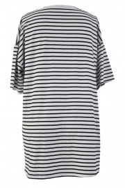 Black White Striped Beach Shirt Beachwear