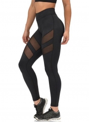 Women's Dri-Fit Mesh Panel Sports Ankle Leggings