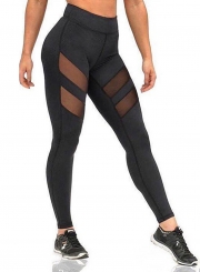 Women's Dri-Fit Mesh Panel Sports Ankle Leggings