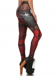 Women's Deadpool Digital Printed Sports Leggins