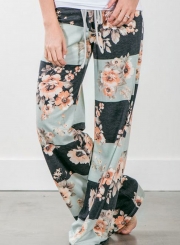 Women's Loose Floral Printed Wide Leg Pants