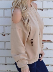 Women's off Shoulder Long Sleeve Backless Tee