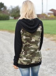 Women's Casual Long Sleeve Camouflage Printed Hoodies