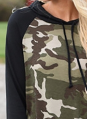 Women's Casual Long Sleeve Camouflage Printed Hoodies