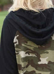 Women's Casual Long Sleeve Camouflage Printed Hoodies