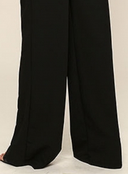 Sleeveless Solid Wide Leg Jumpsuit