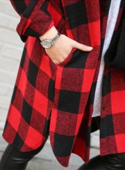 Long Sleeve Plaid Loose Button down Shirt