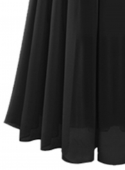 High Waist Maxi Chiffon Pleated Skirt