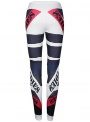 Fashion High Waist Letters Printed Sports Leggings