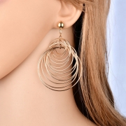 Elagnt Round Circle Exaggerated Fashion Earrings