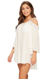 White Breeze Crochet Off-the-shoulder Beachwear