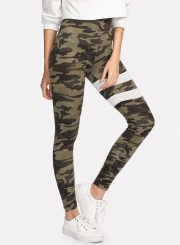 Fashion Camo Printed Stripe Yoga Pants