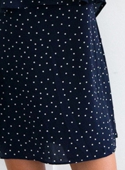 V Neck Sleeveless Backless Polka Dots Chiffon Dress