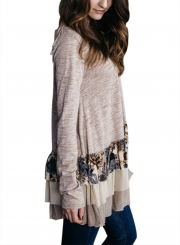 Long Sleeve Floral Ruffle Tee