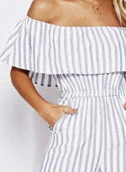 Fashion Off Shoulder Wide Leg Jumpsuit