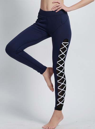 Fashion Cross Bandage Elastic Sports Leggings