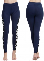 Fashion Cross Bandage Elastic Sports Leggings