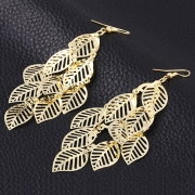 Fashion Alloy Leaves Shape Casual Earrings