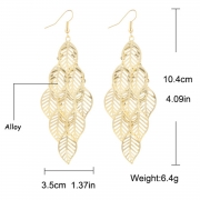 Fashion Alloy Leaves Shape Casual Earrings