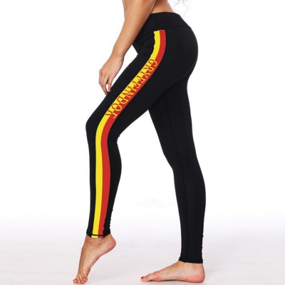 Fashion Striped Skinny Fit Ankle Yoga Leggings