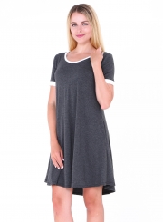 Fashion Short Sleeve Splicing Stretch Dress