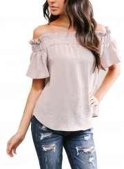 Slash Neck Off the Shoulder Blouse