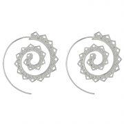 Casual Alloy Oval Circle Helical Vintage Earrings