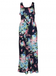 Summer Sexy Floral Printing Off The Shoulder Round Neck Dress