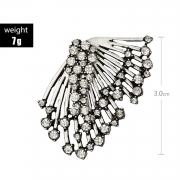 Fashion Asymmetric Multilayer Single Earring With Diamonds