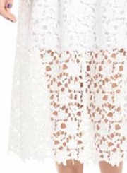 Summer Sexy Boho Solid Lace High Waist Spaghetti Strap V Neck Dress