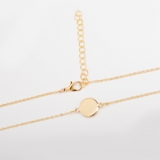 Fashion Sweet Alloy Geometric Resin Disk Collarbone Chain Necklace