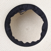 s' Fashionable Big Brim Straw Floppy Foldable Beach Hat With Bowknot