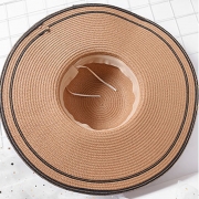 Big Brim Hat Floppy Foldable Straw Hat Summer Beach Hat with bowknot