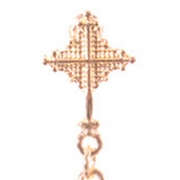 Vintage Exoticism Alloy Carved Lines Crucifix Tassel Drop Earrings