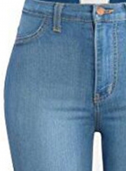 Classic High Waist Slim Fit Boot Cut Denim Flare Jeans