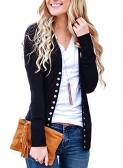 Black Open-front Sweater-blazer